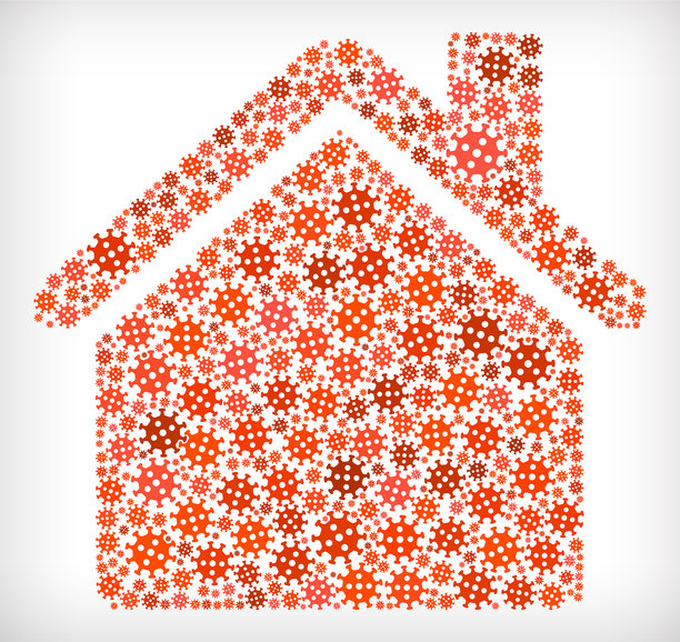 流感冠状病毒图标模式图片下载