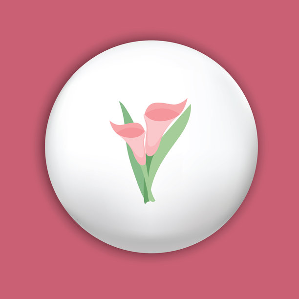 马蹄莲花图标在平面设计图片下载