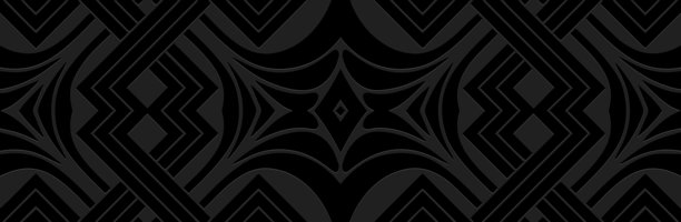 横幅、封面设计、壁纸、壁画。黑色背景上的几何民族装饰图案。3D，浮雕，涂鸦。装饰品、阿拉伯花纹、东方、亚洲、印度、墨西哥、阿兹特克的曼陀罗。图片下载