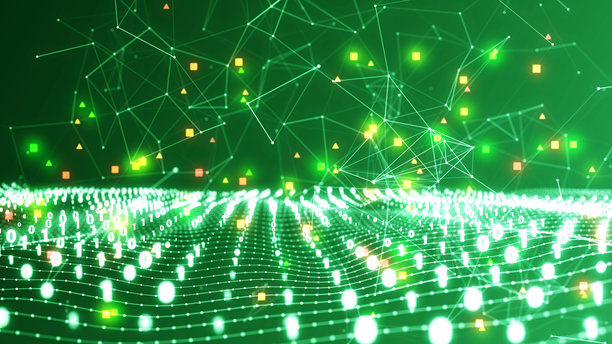 抽象数字技术背景。数字线框二进制代码图形背景4K照片图片下载