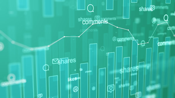 社交媒体分析图表 - 4K库存照片图片下载
