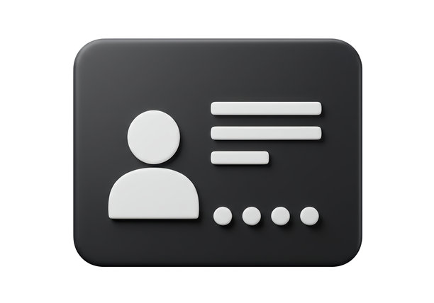 孤立的光滑黑色名片图标图片下载