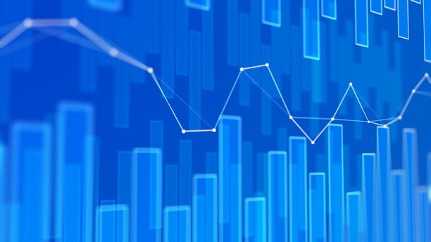 股票市场抽象背景的图表和图形。金融和商业投资概念。4K库存照片图片下载