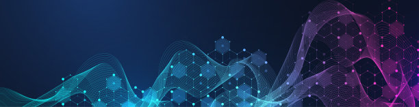 分子抽象结构与基因工程DNA。医疗保健与医学背景概念。科学研究背景。波动流动。创新模式。矢量插图。图片下载