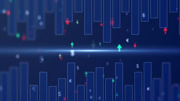 股票市场抽象背景的图表和图形。金融和商业投资概念。4K库存照片图片下载