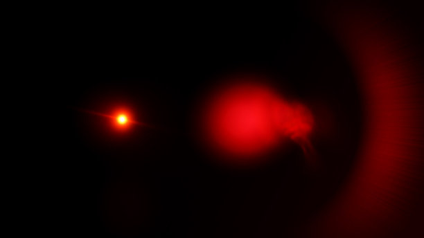 黑色背景中的光学光晕过渡叠加。快速明亮光线的动画。光晕电影过渡集。4K照片图片下载