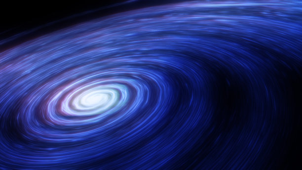 一个在时空中扭曲的虫洞，穿越科幻世界。图片下载