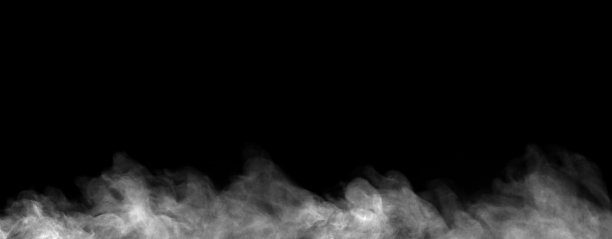 抽象白色烟雾的照片。插图展示了纹理，烟雾效果叠加，独立于黑色背景。图片下载