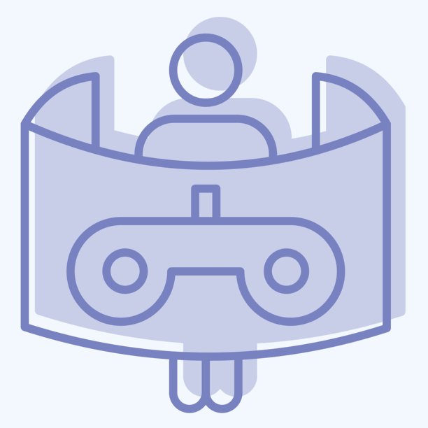 图标 360 全景。与元宇宙符号相关。双色风格。设计可编辑。图片下载