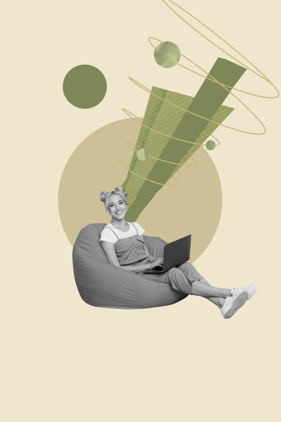 时尚艺术创意竖版照片拼贴，思考决策的女孩和男孩，涂鸦头脑风暴概念沉思图片下载