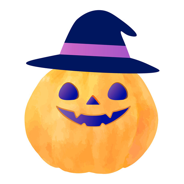 可爱的万圣节南瓜，孤立在白色背景上。水彩手绘南瓜。装饰，背景。秋季插图素材。图片下载