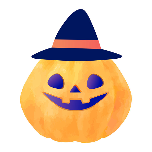 可爱的万圣节南瓜，孤立在白色背景上。水彩手绘南瓜。装饰，背景。秋季插图素材。图片下载