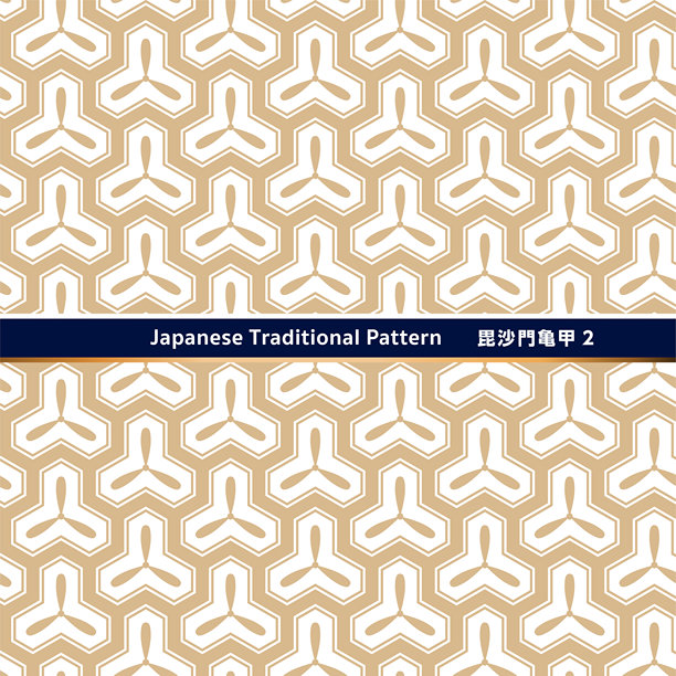 传统日本图案设计。无缝的毘沙门吉祥图案。图片下载