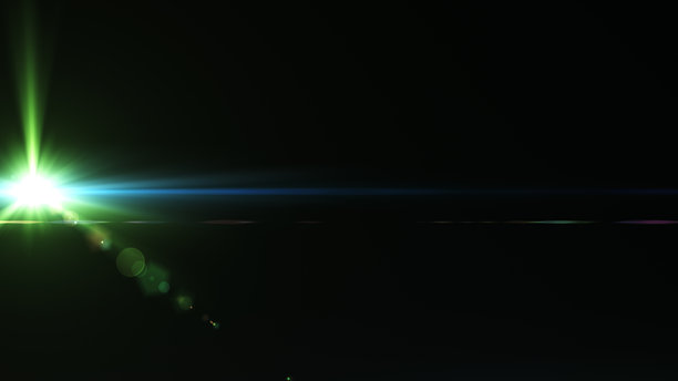 黑色背景中的光学光晕过渡叠加。快速明亮光线的动画。光晕电影过渡集。4K照片图片下载