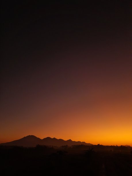 稻田日落的风景照片图片下载