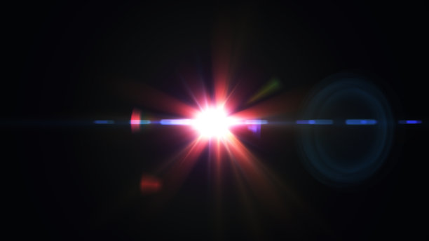 黑色背景下的光学光晕过渡叠加。快速明亮光线的动画。光晕电影过渡集。4K照片库存图片图片下载