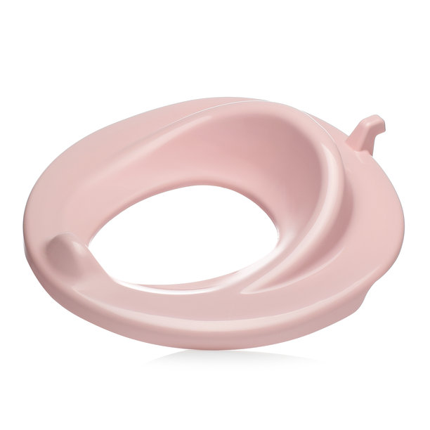 白色背景上的粉色儿童马桶盖图片下载