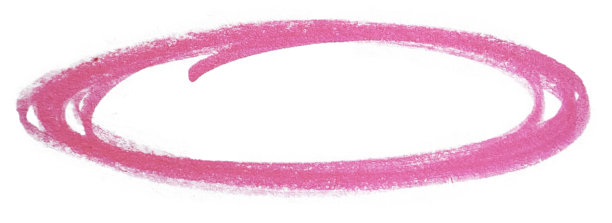 手绘椭圆形，孤立在白色背景上。明亮的粉红色涂鸦圆形框，使用记号笔绘制，适合突出或强调文本。图片下载