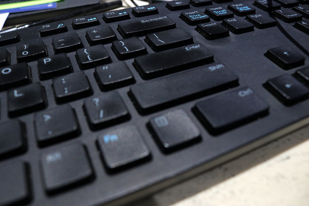 办公室电脑或PC键盘的按键照片。图片下载