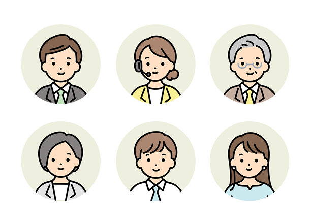 各种商务人士图标的插图素材图片下载