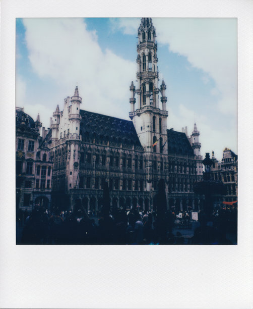 布鲁塞尔大广场的拍立得照片图片下载