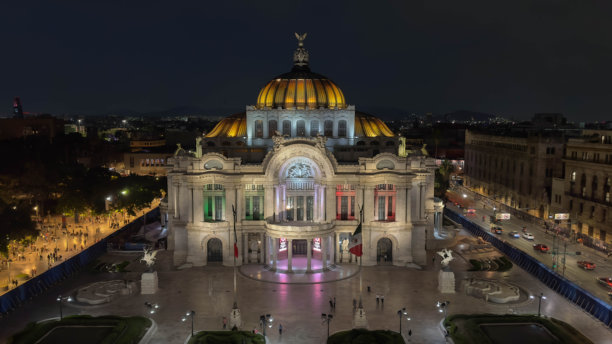 墨西哥城历史中心的无人机和街景拍摄，展示了拉丁美洲最大城市的各种照片和空间图片下载