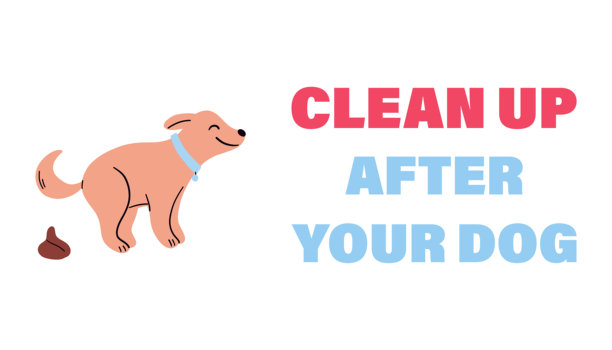 清理狗狗排泄物的标志，宠物护理，主人责任。扁平风格的矢量插图。图片下载