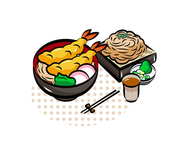 年越し蕎麦（跨年蕎麦）| 有用的季节性活动素材系列（冬季）| 流行插图图片下载