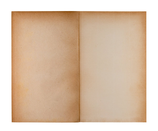 孤立的旧棕色磨损纸横幅照片 - 纸张背景图片下载