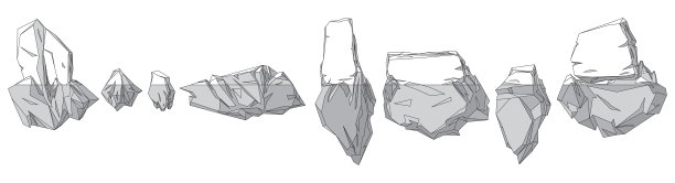 各种漂浮的冰山。冰冻的海水块。覆盖着雪的冰山。融化的冰峰。南极和北极。南极的雪景。图片下载