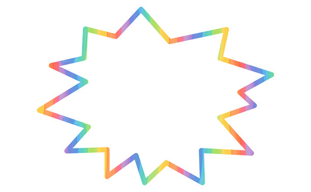 引人注目的彩色锯齿形框架素材图片下载