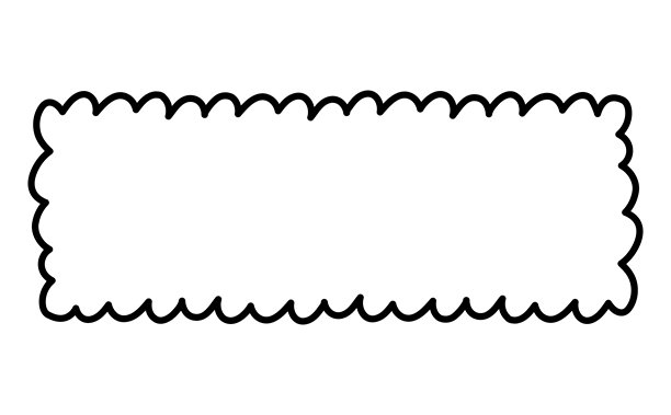 黑色波浪线框插图素材图片下载