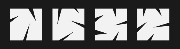 一组抽象海报背景，带有橙色液体连接的圆点。流体球模式，抽象几何形状集合。点运动平面图标，照片框拼贴。图片下载