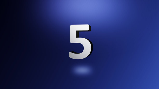 数字5 4K库存照片图片下载