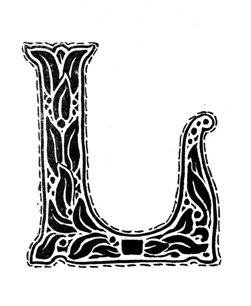 来自天方夜谭寓言书《字母L》的古代艺术新自由版画插画图片下载