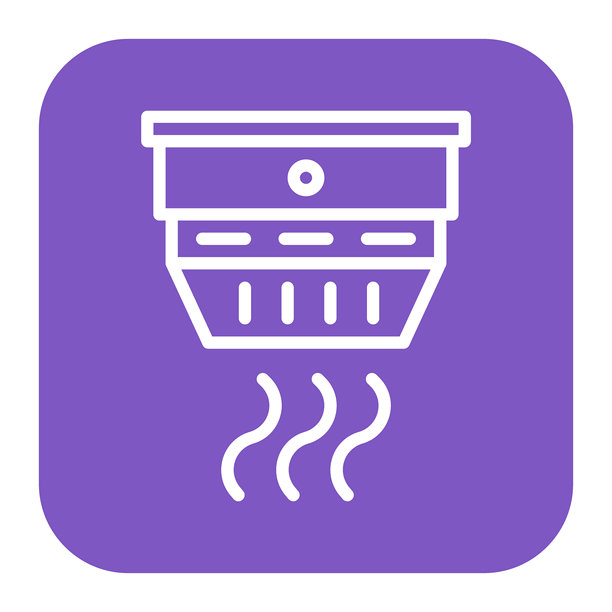 烟雾报警器矢量图标图片下载