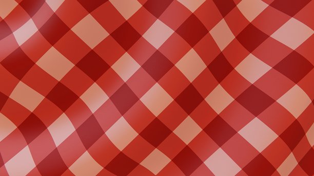 横向3D红色复古方格野餐食品纹理格子图案渲染图片庆祝节日壁纸模型剪切横幅菜单广告营销空间展示销售背景图片下载