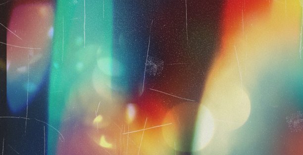 旧电影光漏纹理，带有划痕、噪音和彩虹光。复古风格的胶卷照片滤镜，带有散景、灰尘和颗粒感。受损的复古电影，照片烧焦效果。复古照片。图片下载
