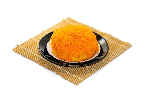 泰国甜点 Foi Thong（蛋黄丝）配全套菜单的图片。图片下载