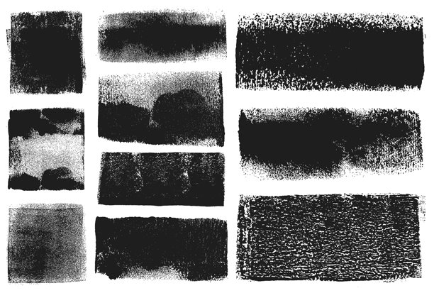 黑色垃圾笔刷集图片下载