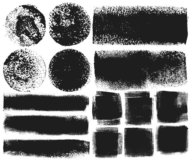 黑色垃圾笔刷集图片下载