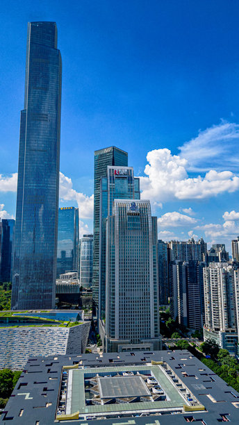 广州城市景观的航拍照片图片下载