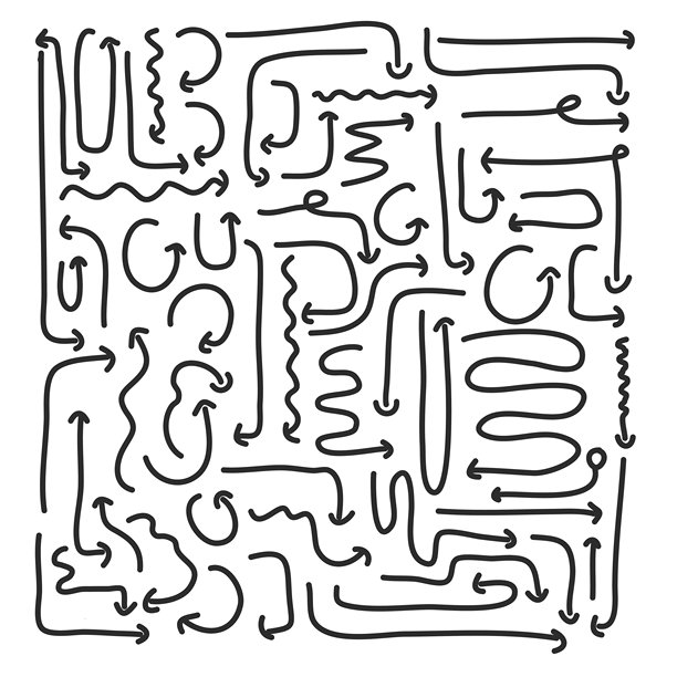 手画线箭头概念图片下载