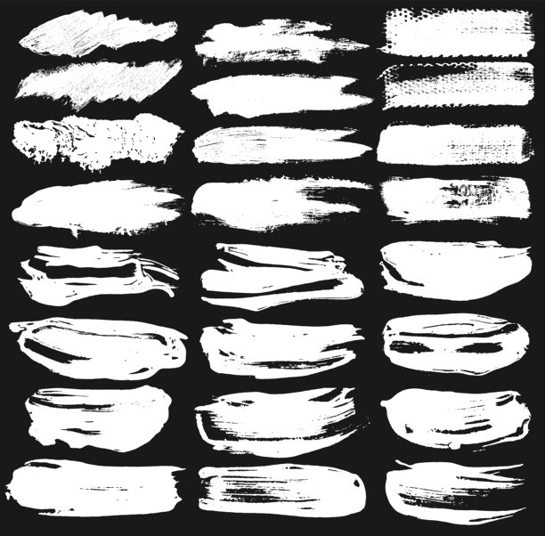 白色垃圾笔刷集图片下载