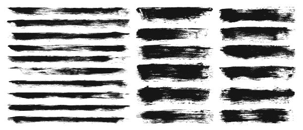 黑色垃圾笔刷集图片下载