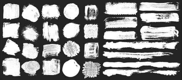 白色垃圾笔刷集图片下载
