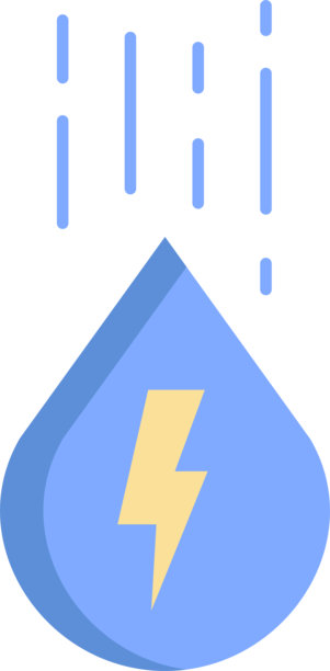 水力发电组扁平图标设计图片下载