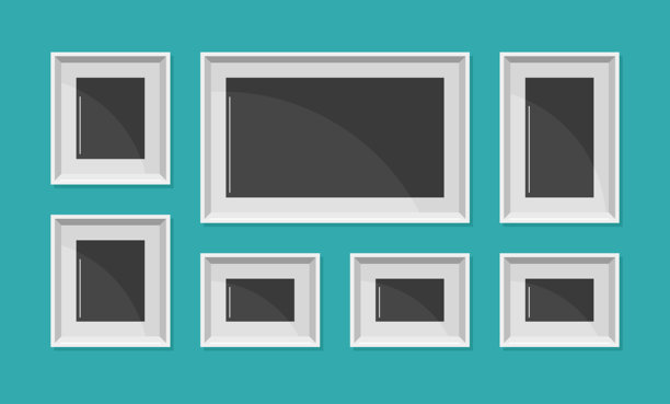 空白的相框，用于墙上的照片或画作图片下载