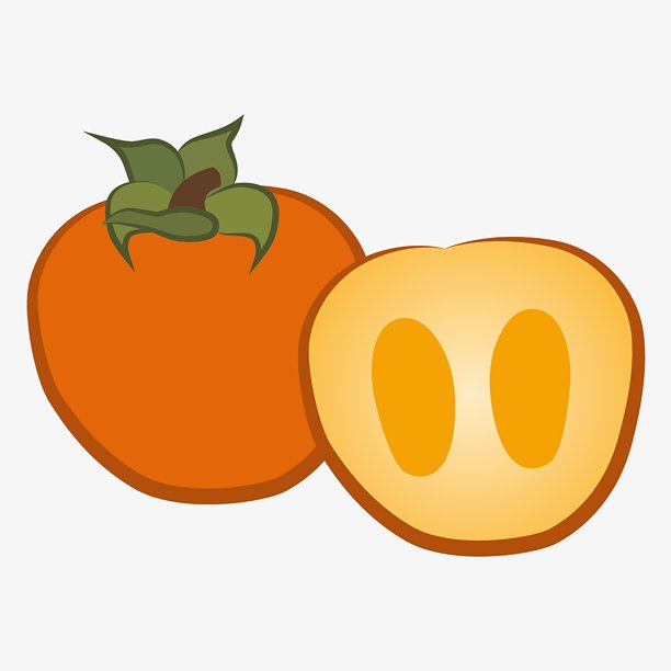 一张明亮成熟的柿子图片，这是一种甜美的异国水果，味道浓郁，果肉多汁。图片下载