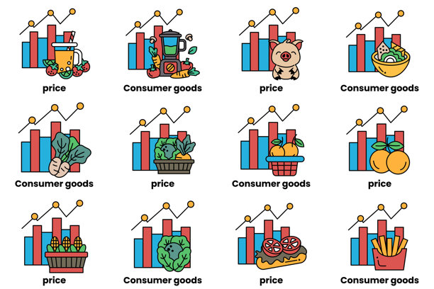 这张图片展示了各种食物及其对应的价格。图片下载